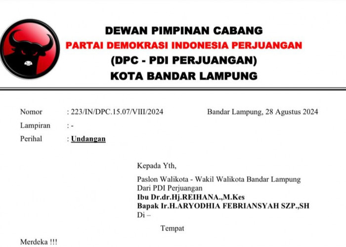 Beredar Undangan Rekom PDIP, Pertempuran Dua 'Bunda' Berpotensi Kuat Tersaji di Pilwakot Bandar Lampung