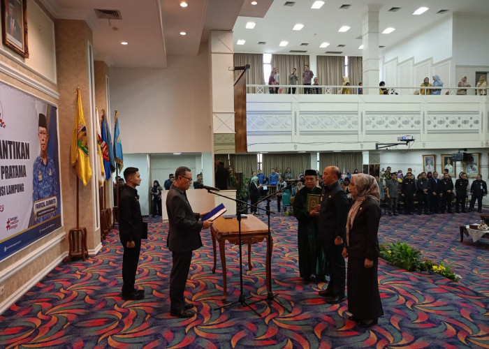 Gantikan Pejabat Purna Bakti, Dua Pejabat Eselon II Pemprov Lampung Dilantik