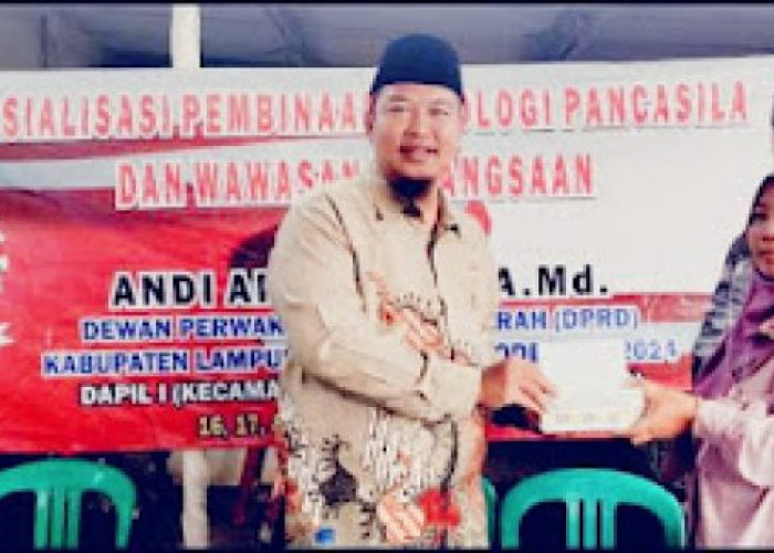 Anggot DPRD Lamsel, Andi Apriyanto Ajak Masyarakat Bakauheni Terapkan Ideologi Pancasila