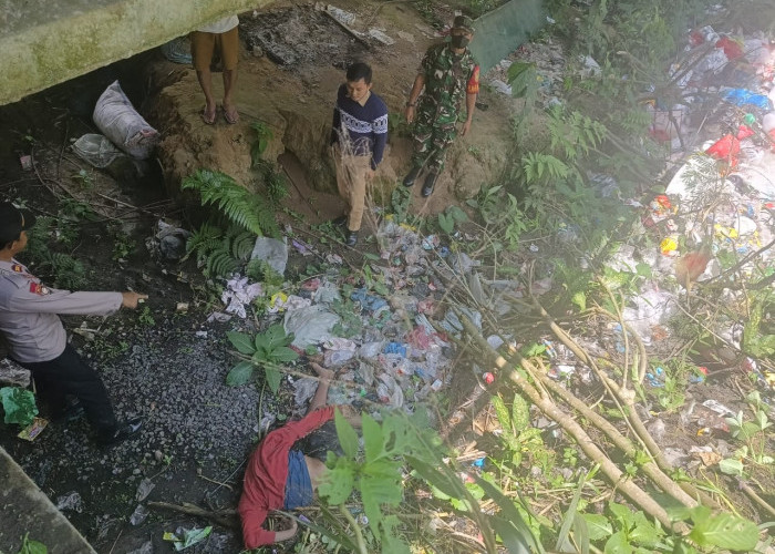 Geger! Sesosok Mayat Laki-Laki Diduga ODGJ Ditemukan Meninggal Dibawah Jembatan Seranggas