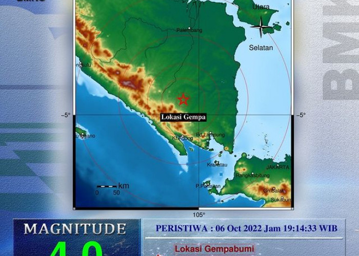 Gempa dengan kekuatan 4 Magnitudo mengguncang Waykanan