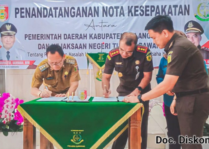 Pj Bupati Tulang Bawang dan Kajari Tanda Tangan MoU, Cek Isi Perjanjian Kerjasamanya