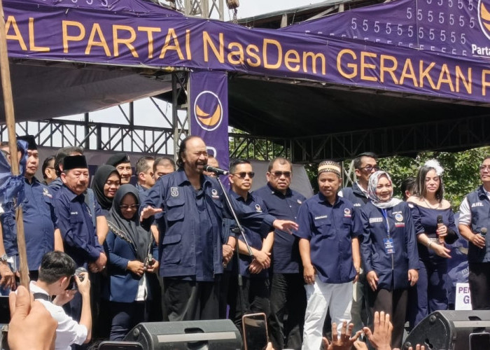 Di Lampung, Surya Paloh Singgung Isu Koalisi 01-03, Begini Pernyataannya