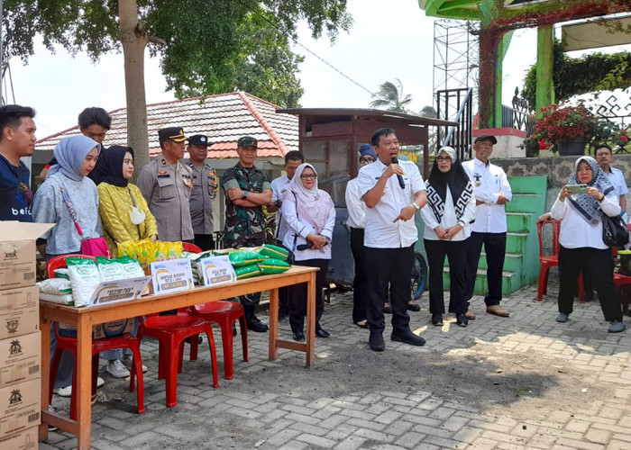Salurkan 8 Ton Beras untuk Stabilisasi Pasokan Harga Pangan di Gisting Tanggamus  