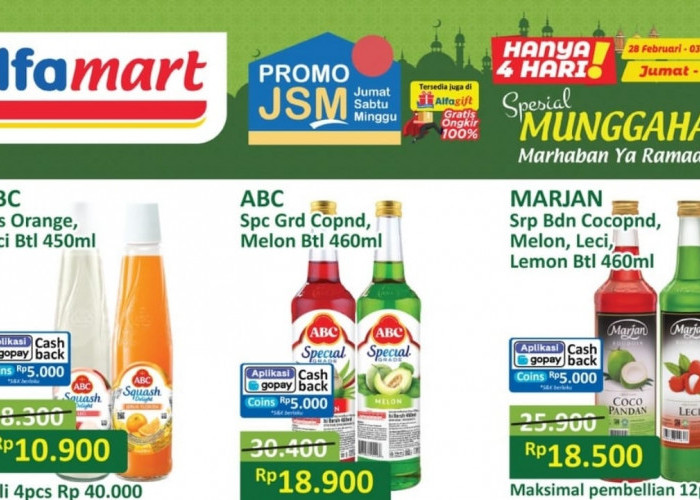 Promo JSM Alfamart, Belanja Hemat Produk Sirup Untuk Buka Puasa Dijamin Lebih Segar Mulai Rp9.500