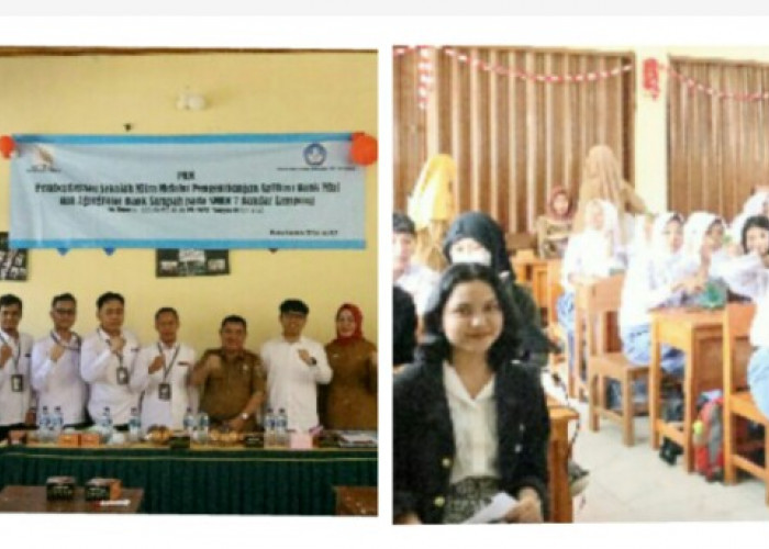 Dosen IF ITERA Serahkan Aplikasi Pengelolaan Bank Mini dan Bank Sampah di SMKN 7 Bandar Lampung 