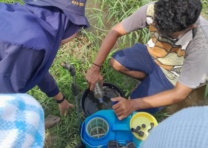 Pemanfaatan Limbah Kelapa Sawit Jadi Pestisida, Ini Bentuk Dedikasi Mahasiswa KKN Unila Untuk Desa Sumbersari