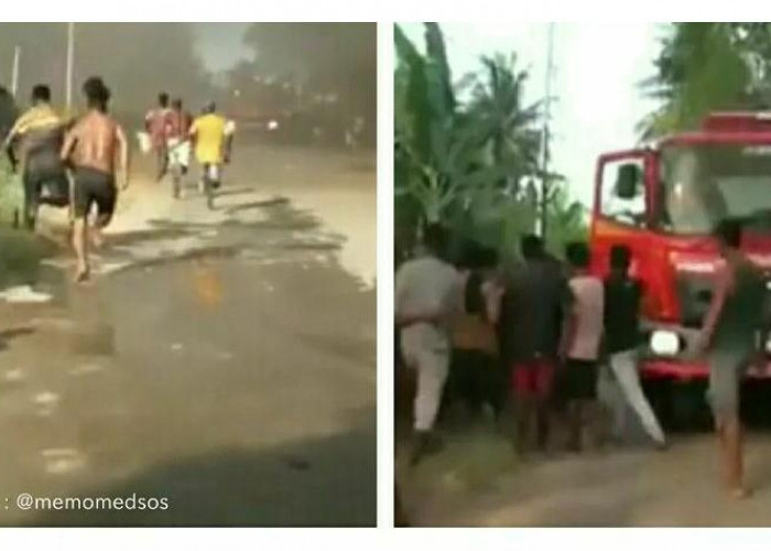 Sejumlah Warga Merauke Aniaya Petugas Damkar karena Telat Datang ke Lokasi Kebakaran, Netizen: Barbar Bener