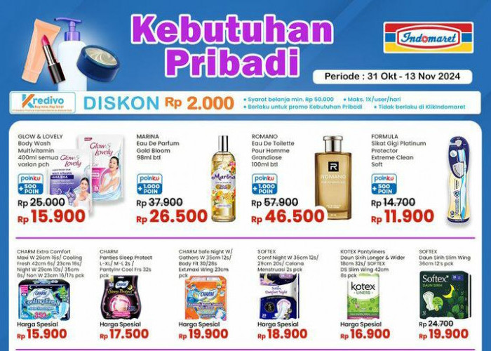 Spesial Promo Indomaret Lampung Paling Murah, Ada Diskon Parfum Wanita Rp 26 Ribu