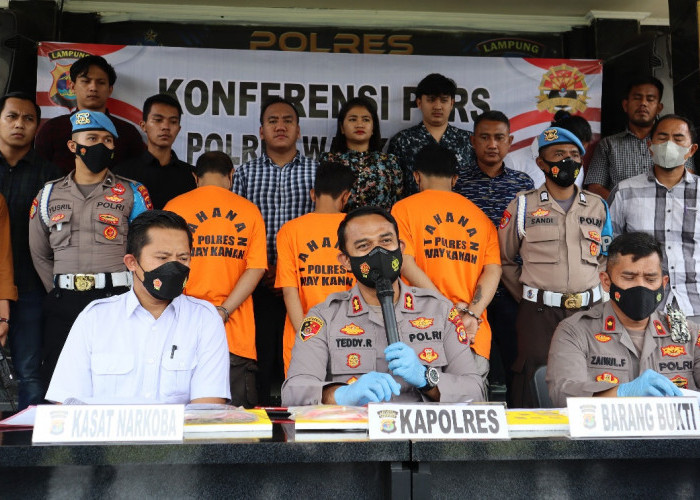 Satresnarkoba Polres Way Kanan Amankan 3 Tersangka Terduga Pengedar Narkoba