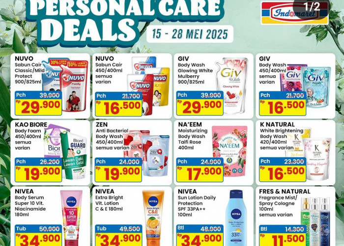 Promo Indomaret Spesial Perawatan Kulit Kinclong Super Hemat, Ada Diskon Sabun Glowing Sekarang