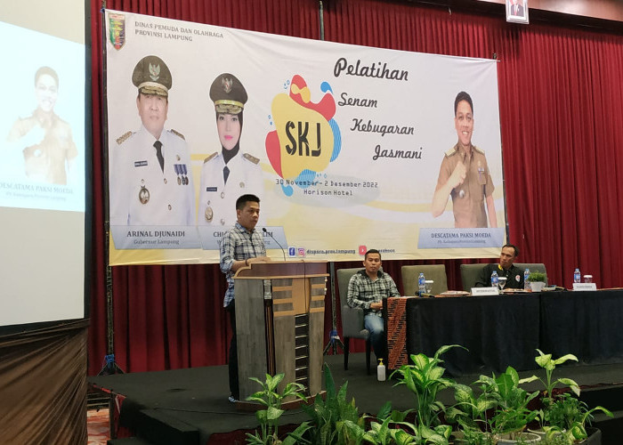Bidang Pembudayaan Olahraga Dispora Lampung Gelar Pelatihan Senam SKJ 2022
