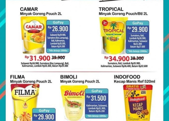 Promo Gantung Gajian Untung Alfamart Hari Ini Hingga 2 Januari 2023, Minyak Goreng Camar Hanya Rp 31.900