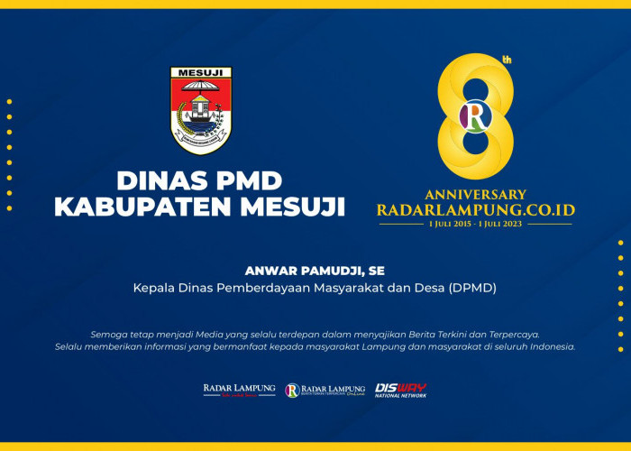 Anwar Pamudji: Selamat Hari Jadi ke-8 Radar Lampung Online