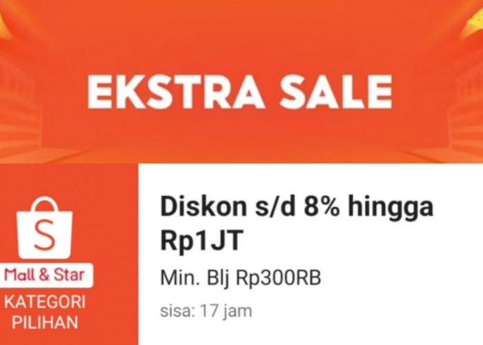 Extra Sale! Klaim Promo Shopee 11.11 Khusus Hari Ini, Dapatkan Diskon Hingga Rp1 Juta Untuk Produk Mall & Star