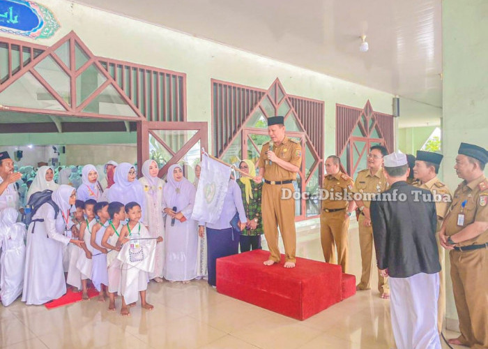 Gemas Tonton Kegiatan Manasik Haji Cilik, Ini Yang Dilakukan Pj Bupati Tulang Bawang