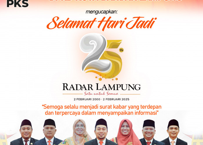 Fraksi PKS DPRD Bandar Lampung Mengucapkan Selamat Hari Jadi Radar Lampung Ke-25