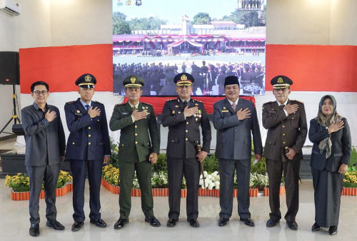 Bupati Musa Ahmad Hadiri Upacara HUT Bhayangkara ke-76