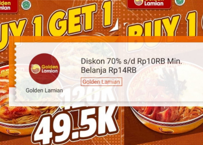 Promo ShopeeFood Hari Ini Di Golden Lamian di Bandar Lampung, Cek Katalog Ada Buy 1 Get 1