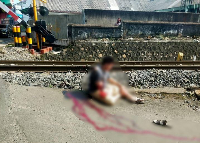 Coba Bunuh Diri, Pria di Bandar Lampung Terobos Palang Pintu Kereta Api