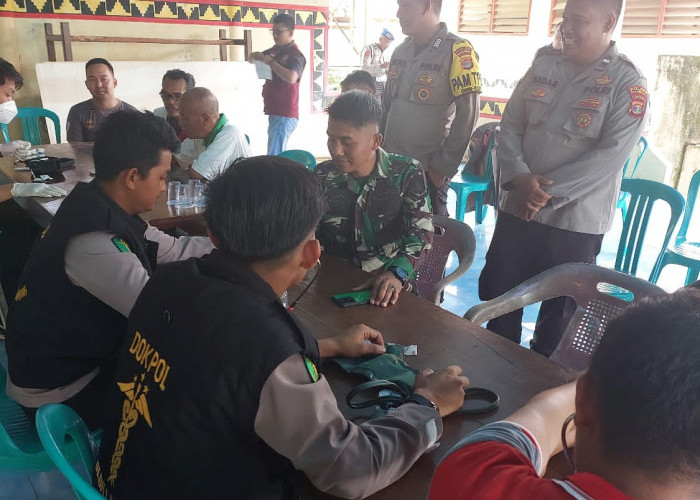 Polres Tubaba Lakukan Pemeriksaan Kesehatan Petugas Pam TPS, PPK, PPS dan KPPS