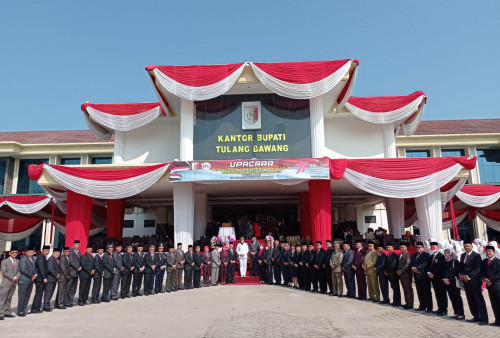 Pesan Bupati Winarti Saat Jadi Irup HUT RI Ke-77