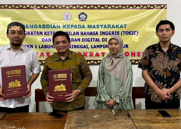 Universitas Teknokrat Indonesia Gelar PKM dan MoU di SMKN 1 Labuhan Maringgai 