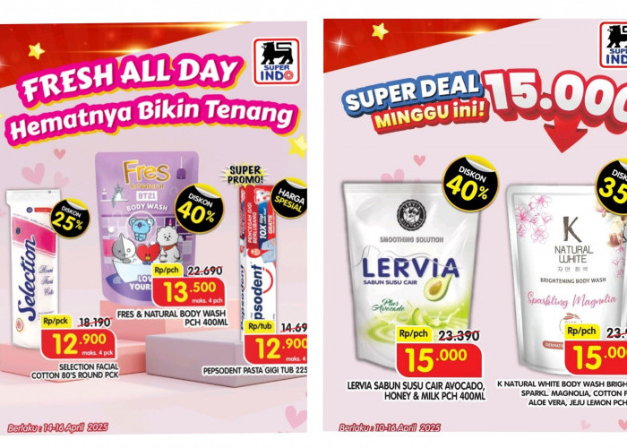 Gaspol Promo Home Care di Super Deal Superindo Hari Ini Serba Rp 15 ribu 
