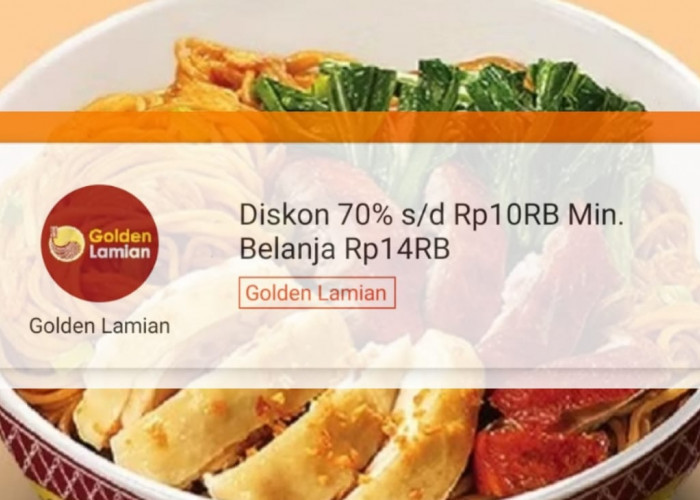 Promo ShopeeFood di Golden Lamian Lampung Untuk Makan Siang Hemat di Akhir Bulan, Klaim Voucher Diskonnya!