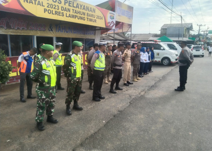 Kodim 0429 Bersinergi dengan Polres Lamtim Amankan Perayaan Nataru