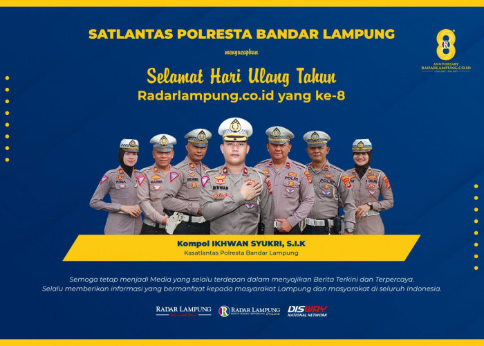 Satlantas Polresta Bandar Lampung: Selamat Hari Ulang Tahun ke-8 Radar Lampung Online