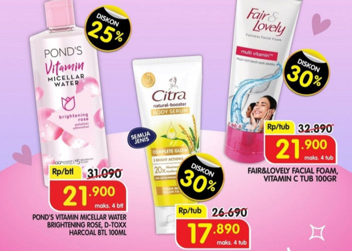 Kulit dan Wajah Glowing Maksimal Dengan Promo Superindo Hingga Besok, Ada Facial Foam Diskon 30 Persen