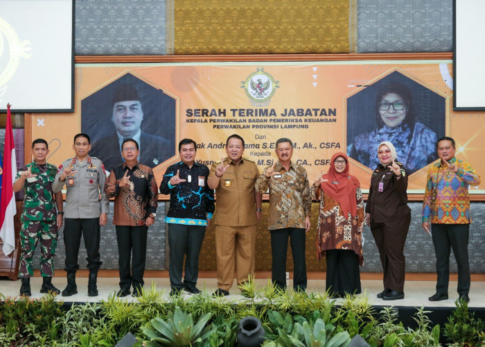 Hadiri Sertijab Kepala BPK Provinsi Lampung, Ini Harapan Gubernur Arinal 