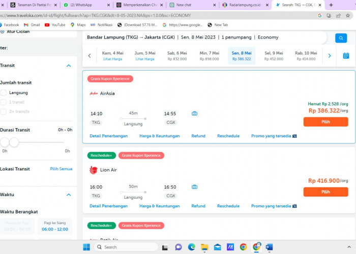 Alhamdulillah Kabar Baik, Harga Tiket Pesawat Jakarta Lampung Mulai Mengalami Penurunan