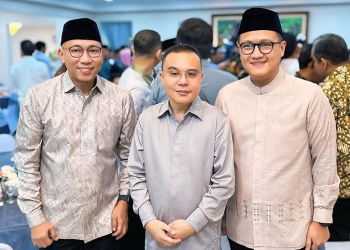 Gubernur Mirza dan Ketua DPRD Lampung Giri Akbar Hadiri Halalbihalal Sufmi Dasco Ahmad