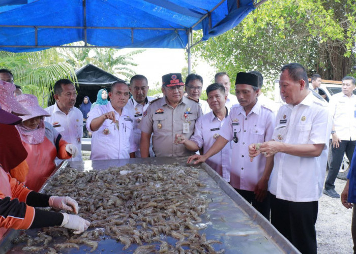 Kunjungi Dente Teladas Naik Speed Boat, Pj Bupati Tulang Bawang Kagum dengan Potensi Wilayah dan Tambak Udang