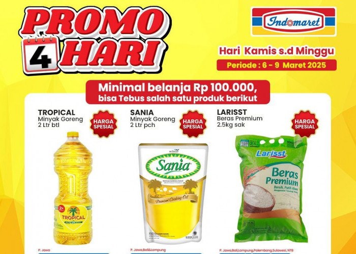 Promo Indomaret Spesial Belanja Murah Weekend, Ada Diskon Beras Premium Rp 35 Ribu Terbatas