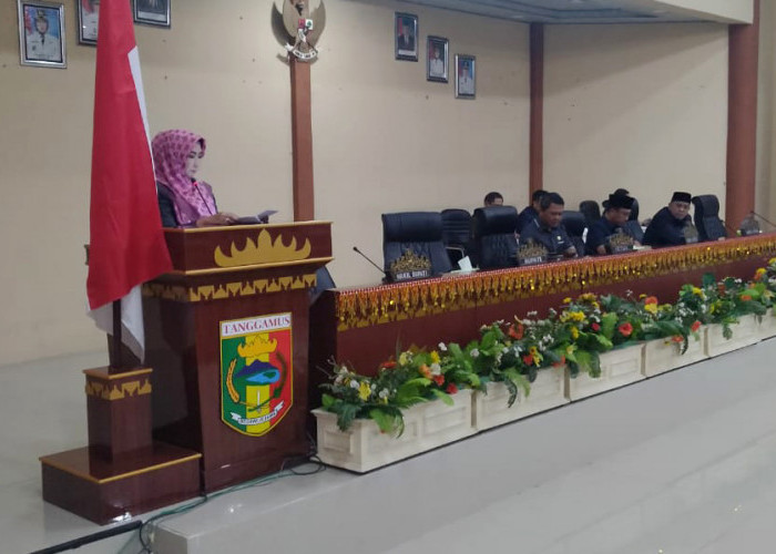 DPRD Tanggamus Gelar Rapat Paripurna Penyampaian LKPJ Bupati Tahun 2022