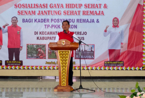 Wabup Tanggamus Buka Sosialisasi Gaya Hidup dan Senam Jantung Sehat Remaja-Kader Posyandu