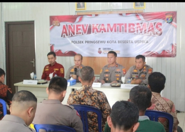 Uspika Pringsewu Gelar Rapat Analisis dan Evaluasi Keamanan dan Ketertiban Masyarakat.