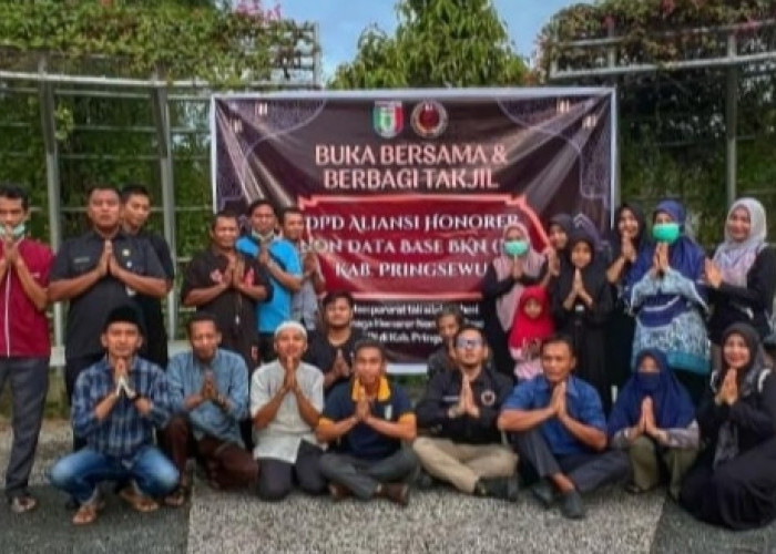 Aliansi R4 Non Database BKN Pringsewu Berbagi Takjil dan Buka Puasa Bersama 
