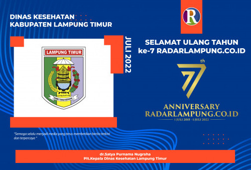 Dinas Kesehatan Kabupaten Lampung Timur Mengucapkan Selamat Ulang Tahun ke-7 Radarlampung.co.id
