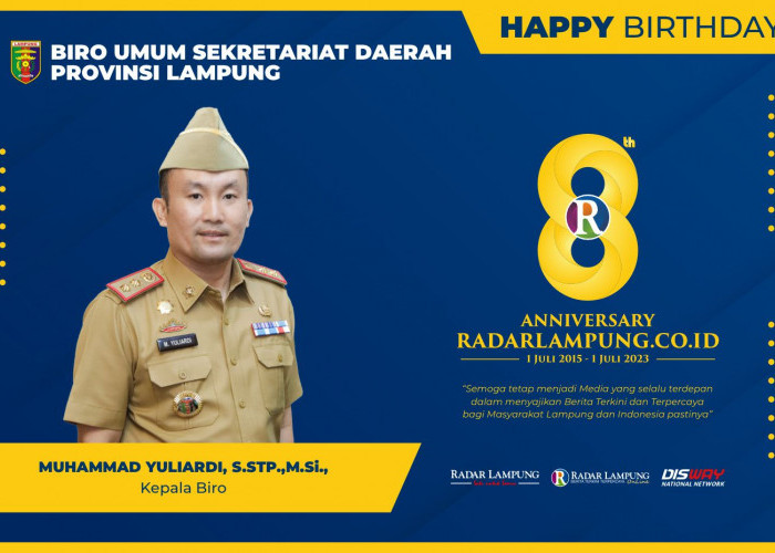 Muhammad Yuliardi: Selamat Hari Ulang Tahun Radar Lampung Online ke-8