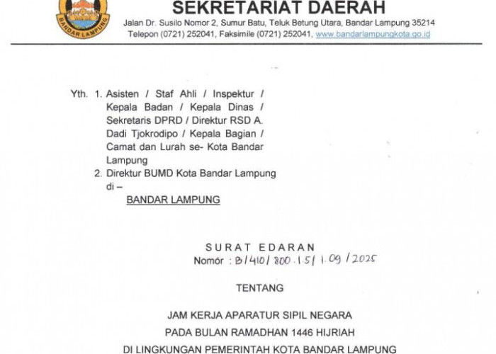 Jam Kerja ASN Dikurangi Saat Ramadan, Sekda: Tak Ada Alasan Mengurangi Pelayanan Masyarakat 