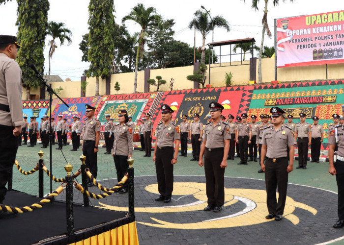 Puluhan Personel Polres Tanggamus Naik Pangkat, Ingat Ada Tanggung Jawab Besar! 