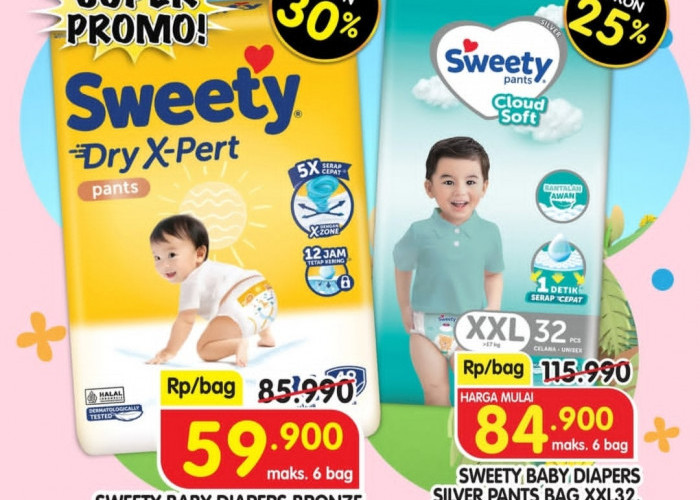 Hari Terakhir, Super Promo Popok Bayi dan Susu Superindo Hingga Diskon 35 Persen