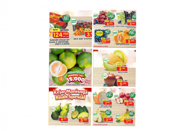 Promo Superindo Sampai Besok, Diskon untuk Pembelian Aneka Buah 