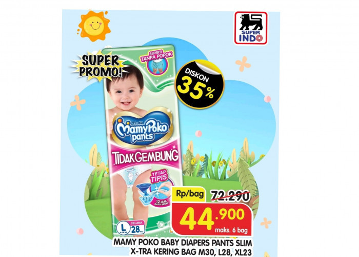 Super Promo Superindo Popok Bayi, Bunda Cermat Anak Happy 