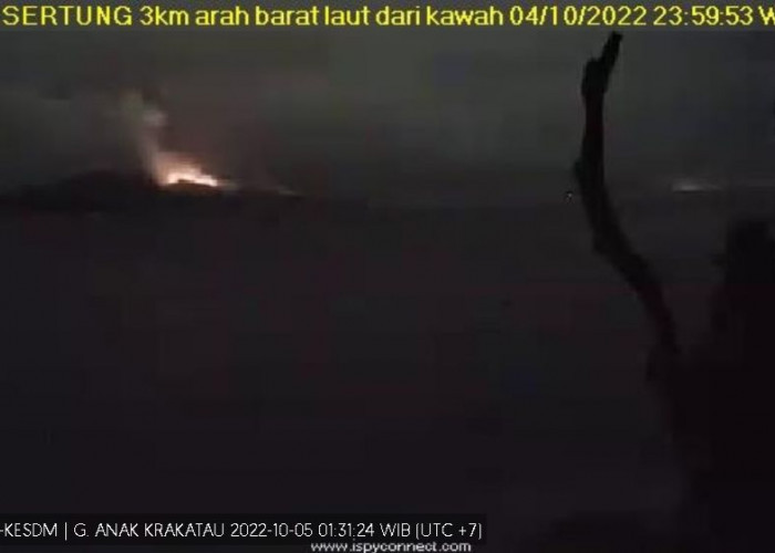 Kondisi Gunung Anak Krakatau : Sehari Alami 24 Kali Gempa