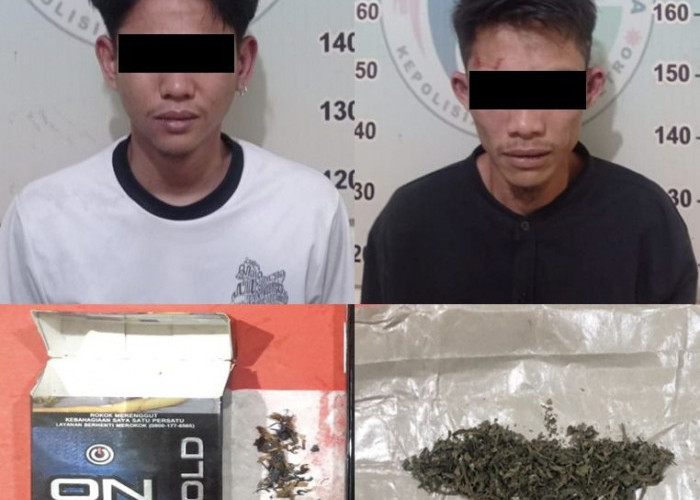 Diduga Penyalahguna Narkotika, Dua Pria Diamankan Polres Metro Lampung 